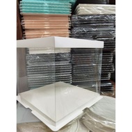 ️8inch ️10inch Transparent Clear Cake Box / Box / Hantaran/ Flower Box