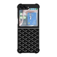 Casing softcase hardcase rubber pattern black samsung z flip 5/ z flip 6 /z flip 4 /z flip 3/ z fold