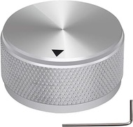 mxuteuk Silver Aluminum Alloy Potentiometer Control Knob Volume Audio Electric Guitar Bass Screw Typ