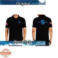 KZB SCUBAPRO SCUBA DIVING COLLAR POLO TSHIRT REGULATOR DIVER EQUIPMENT SHORT SLEEVE BLACK ROUND NECK