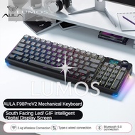 LUMOS AULA F98Pro V2 Three-Mode 2.4G Wireless Bluetooth Wireless Customized Hot Swap Mechanical Keyb