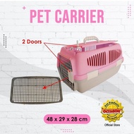 Pet Carrier PET084 (48x29x28cm) Striped Motif - Pet Cargo Spring - PSI (BOGOR)