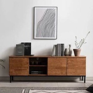 櫻桃傢俱 - 北歐實木電視櫃日式簡約現代客廳小戶型橡膠木地櫃附抽屜160CM