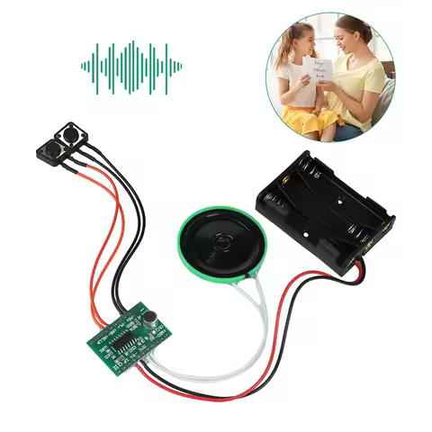 60-Second Recording Module Dual-Button Recording Playback Voice Message Recorder DIY Voice Greeting 