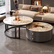 Home Tea Table TV Cabinet Simple Round Living Room Coffee Table Extendable Simple Table Coffee Table