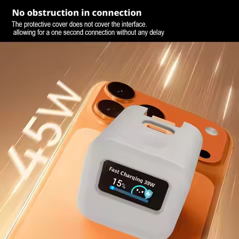 Silicone For Anker Nano Digital Charger Protective Case 45W Max Charger Dust Protection Case