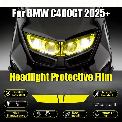 C400GT Motorcycle Headlight Invisible Clear Protection Film For BMW C400 GT c400gt 2025+ TPU Headlam