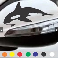 CUTTING STICKER Car Mirror Dolphin Whale STICKER One SET Cute
