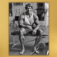 Arnold Schwarzenegger Gym Canvas Art Man Cave Decor