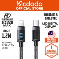Mcdodo Fast Charging Cable with Dynamic Charging LED 1.2m - CA032 / CA033 / CA034 / CA035