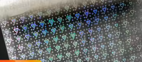 1 Roll 1" (25.4mm) core Laser love heart Laminating Film 12.5"X656' (0.31x200M) Hot Thermal Laminati