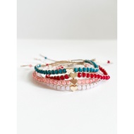 Lovey Bracelet 18k gold plated 18k Gold Bracelet (18k gold plated love macrame Bracelet)