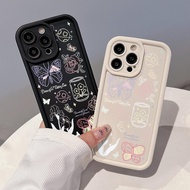 Line Butterfly Compatible For OPPO A38 A18 A98 A38 A53 A12 A76 A58 A55 reno11 reno10 reno8 reno7 reno6 reno5 reno4 Phone Case Silicon Anti-Fall Cover