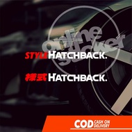 Hatchback Style Sticker | Cutting On car decal windscreen reflective sticker