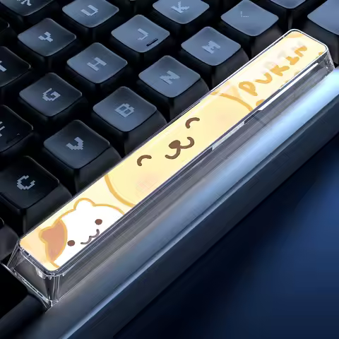 Personalized Cross-axis Mechanical Keyboard Space Key Transparent Keycap Cartoon PomPomPurin Periphe