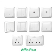 Schneider Affle Plus switch 13asocket 1g 2g 3g 4g 20a w/h 15a socket/ suis rumah plug point/Fluoresc