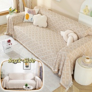 Couch Cover Boho Style Sofa Cover Chenille Universal Blanket Soft Skin-friendly Washable Couch Towel