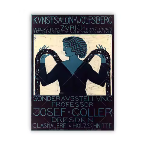 Exhibition Poster | Museum Poster | Vintage Poster | a vintage art museum exhibition poster for Swis