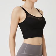 MATOUGUI Bra Tali Ganda Sport Bra Push Up BH Double Layer Push Up Bra Olahraga Yoga Kebugaran Bra