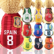 ?Ready Stock? Small and medium large dogs Golden Retriever spring and summer mesh vest World Cup jersey basketball football suit cat pet supplies cc061