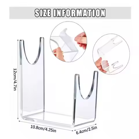 2Pcs/set Transparent Design Acrylic Display Stand Easy to Clean Elegant Shofar Bracket Stand Strong 