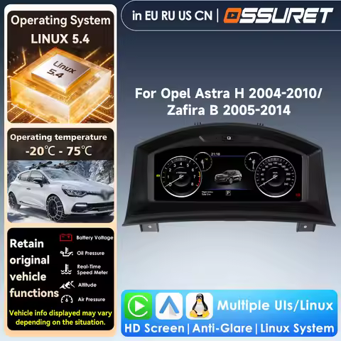 Auto Lcd Dashboard Panel for Astra H 2004-2010 Zafira B 2005-2014 Digital Instrument Display Cluster