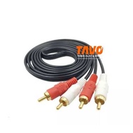 2x2 RCA Audio Cable 3.5mm Jack 1.5m - AUX 2 To 2 Black/ 2Rca To 2Rca 1.5m Audio Jack Cable