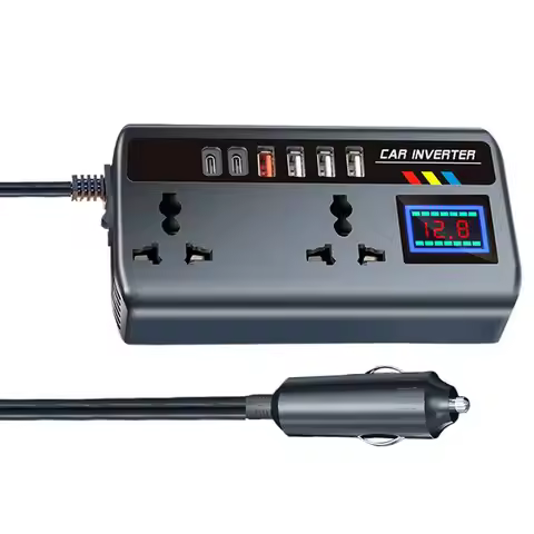 Car Converter 12V/24V to 220V 9 Ports fast Charging Automotive Charger Inverter 3 USB OC3.0 PD 2TYPE