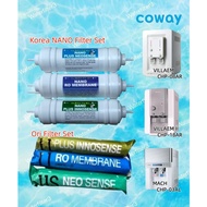 Coway 11 Ori Filter & 11 OEM Korea NANO RO Filter for Villaem chp-08ar & Villaem II chp-18ar Replace