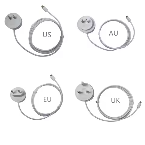 EU/US/AU/UK AC Adapter Power Supply Charger Micro-USB 5V 1.8A G1009 for Google Home Mini (1st Genera