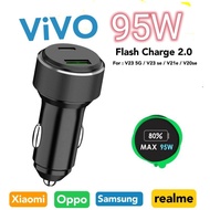 Vivo V23 V29 5G Charger Adapter 95W Dual USB Port With Type-C USB Cable Support Flash Charge Fast Ch