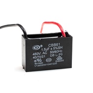 450V 1.5UF CBB61 Terminal Ceiling Fan Motor Running Rectangle Capacitor