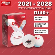 DHS Upgraded DJ40+ WTT 2021-2028 Official Ball 3 Star Table Tennis Ball Bola Ping Pong Official Ball
