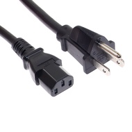 Power Supply Replacement 3 Prong 5-15P to IEC 60320 C13 Extension Cable,16AWG/14AWG, Universal AC Po