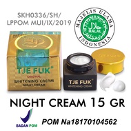 Tje Fuk Original Whitening Night Cream Pemutih Asli Krim Malam Serum Wajah Glowing Hitam Pelembab Sk