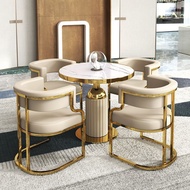 Beauty Salon Shop Red District Clinic Net Four Light Luxury Negotiation Round Table One Table Combin