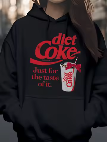 Diet Coke Logo Print Hoodie Christmas Gift Casual Wear for Women and Men