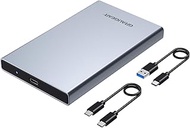 GRAUGEAR USB Type-C® Aluminium Enclosure for 2.5 Inch SATA SSD/HDD | 6 Gbit/s USAP SATA I II III USB