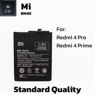 Baterai HP Xiaomi Xiomi Redmi 4 PRO PRIME BN40 BN 40 Double Power Batre Batrai Ori