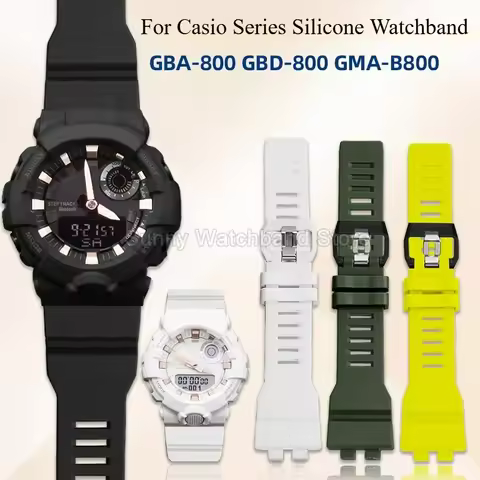For Casio GBA-800 GBD-800 GMA-B800 Series Watch Bracelet Fashionable Soft Comfortable Special Silico