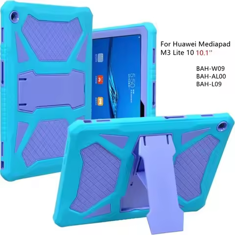 For Huawei MediaPad M3 Lite 10 Case Rugged SIlicone Shokproof Cover Stand Tablet Shell For Huawei M3