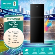 Hisense 420L 2 Door 5 STAR Top Mount Refrigerator / Fridge / Durable Inverter / Deodorizing Filter  