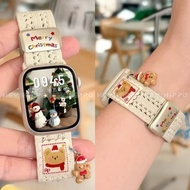 Christmas ornament design strap suitable for iwatch11/SE3 /10/9/8/7/6/5/4/3/2/1 Knitted magnetic str