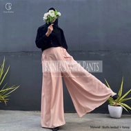 Celana Kulot Wanita Terbaru Kekinian  OOTD Motif Garis  Salur Rania Palazzo Pants