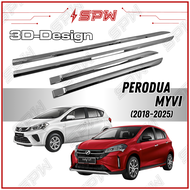 Perodua Myvi G3 2018-2025 ABS Chrome Trim Garnish Cover Side Door Moulding Rear Center Garnish Exter