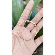 6k Gold Threaded Children's Bangle Bracelet