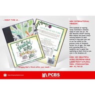 PCBS NIV Beautiful Word Coloring Bible (LARGE PRINT) Navy Floral Pattern (POINT TYPE 10) Journaling