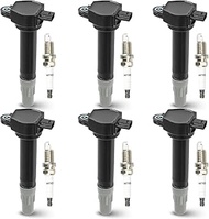 6PCS Ignition Coil Pack with 6PCS Iridium Spark Plug Compatible with Chrysler 300 Pacifica Dodge Cha