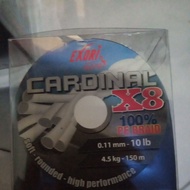 PE | Braid EXORI Cardinal 150M - ready ukuran (0.08mm 6lbs) (0.10mm-8lbs)(0.11mm-10lbs)