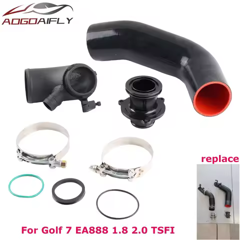 For EA888 VW Golf 7 Audi A3 Silicone Turbo Inlet Elbow Muffler Delete Intake Hose Pipe For MK7 R 201